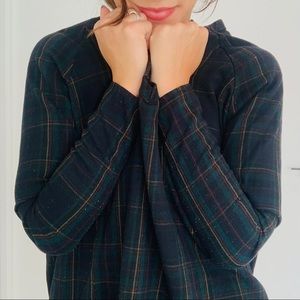 Long sleeve plaid tunic